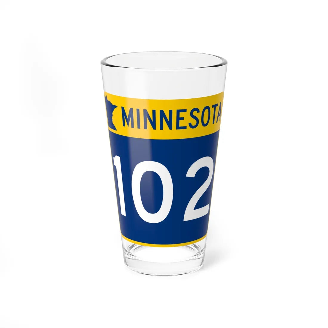 MN-102 (Minnesota) (Road Sign) Pint Glss 16oz 16oz - Go Mug Yourself