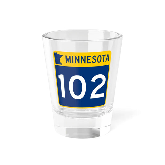 MN-102 (Minnesota) (Road Sign) Shot Glass 1.5oz 1.5oz - Go Mug Yourself
