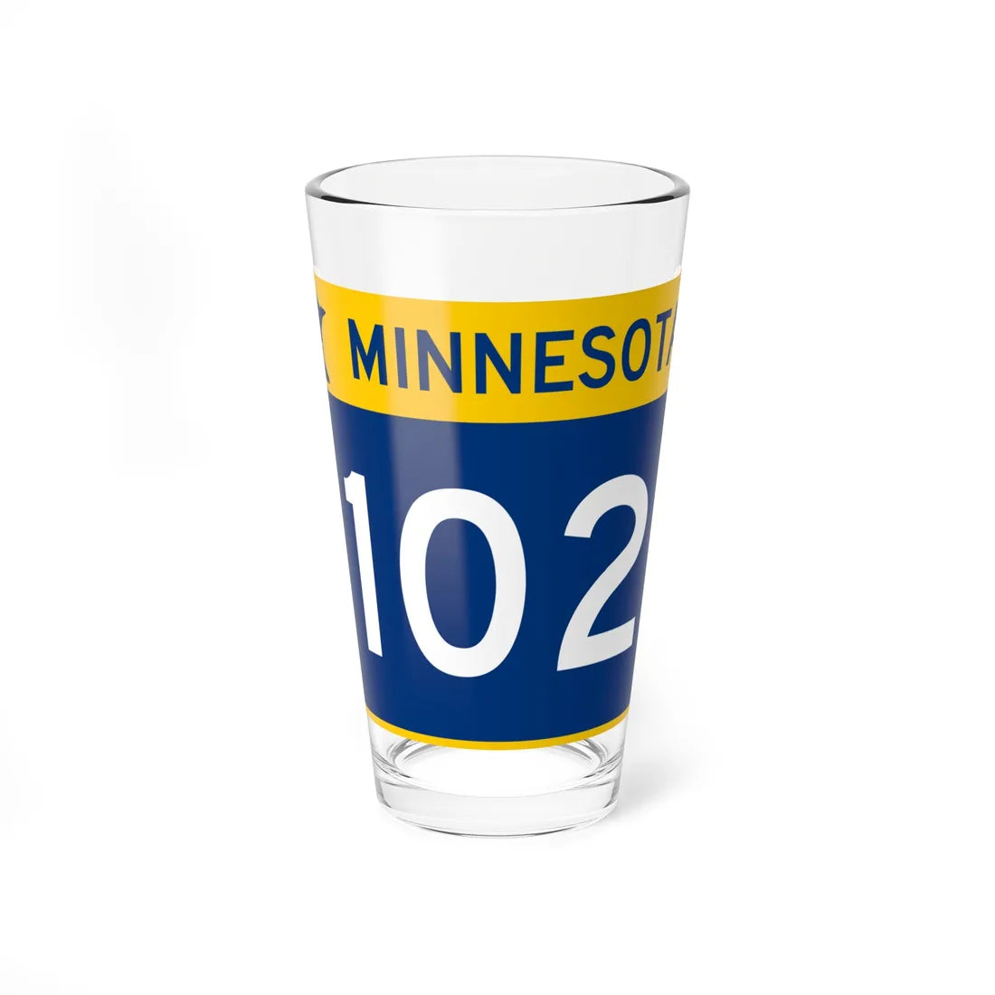 MN-102 wide (Minnesota) (Road Sign) Pint Glss 16oz 16oz - Go Mug Yourself