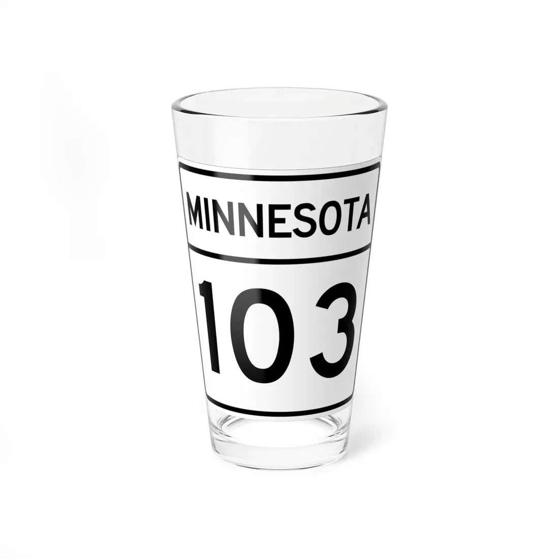 MN-103 1948 (Minnesota) (Road Sign) Pint Glass 16oz 16oz - Go Mug Yourself