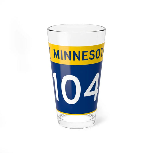 MN-104 wide (Minnesota) (Road Sign) Pint Glass 16oz 16oz - Go Mug Yourself