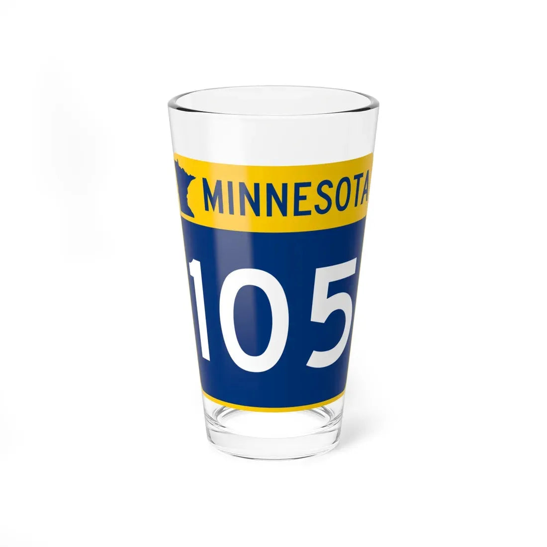 MN-105 (Minnesota) (Road Sign) Pint Glass 16oz 16oz - Go Mug Yourself