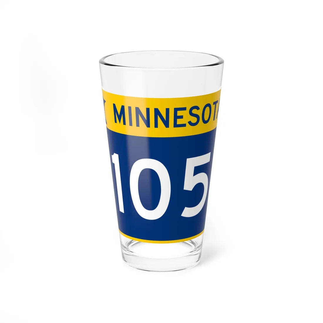 MN-105 wide (Minnesota) (Road Sign) Pint Glss 16oz 16oz - Go Mug Yourself