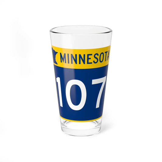 MN-107 (Minnesota) (Road Sign) Pint Glass 16oz 16oz - Go Mug Yourself
