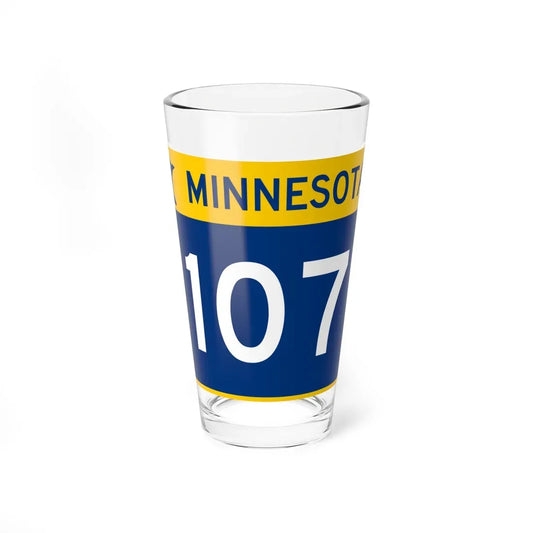 MN-107 wide (Minnesota) (Road Sign) Pint Glass 16oz 16oz - Go Mug Yourself