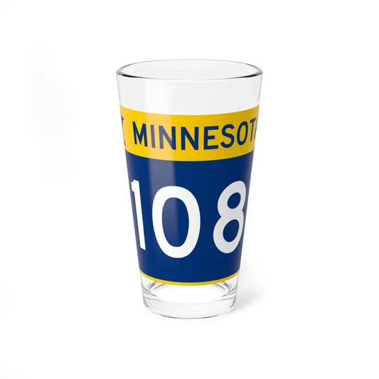 MN-108 wide (Minnesota) (Road Sign) Pint Glass 16oz 16oz - Go Mug Yourself