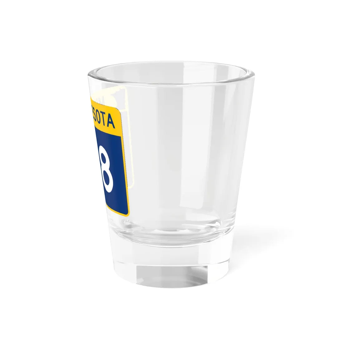 MN-108 wide (Minnesota) (Road Sign) Shot Glass 1.5oz - Go Mug Yourself