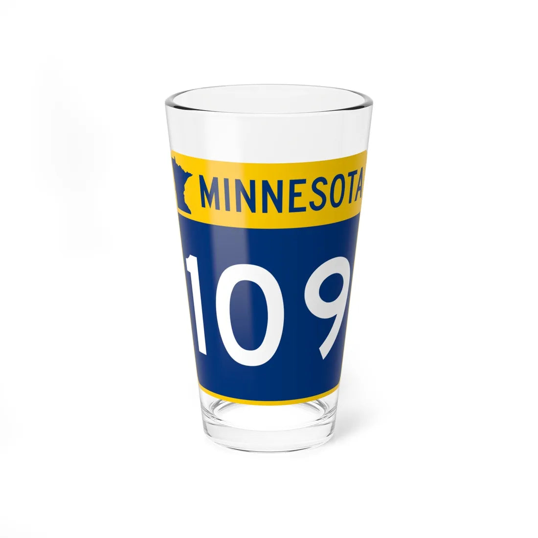 MN-109 (Minnesota) (Road Sign) Pint Glss 16oz - Go Mug Yourself