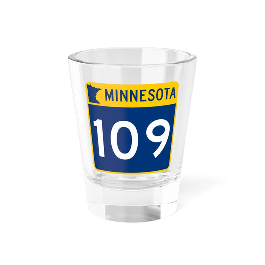 MN-109 (Minnesota) (Road Sign) Shot Glass 1.5oz 1.5oz - Go Mug Yourself