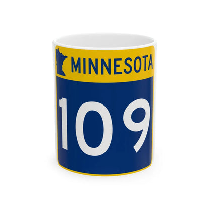 MN-109 (Minnesota) (Road Sign) White Coffee Mug 11oz - Go Mug Yourself