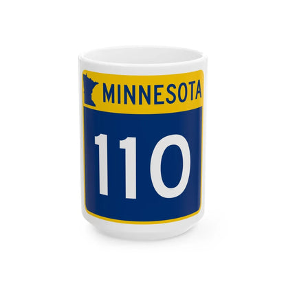 MN-110 (Minnesota) (Road Sign) White Coffee Mug 15oz - Go Mug Yourself