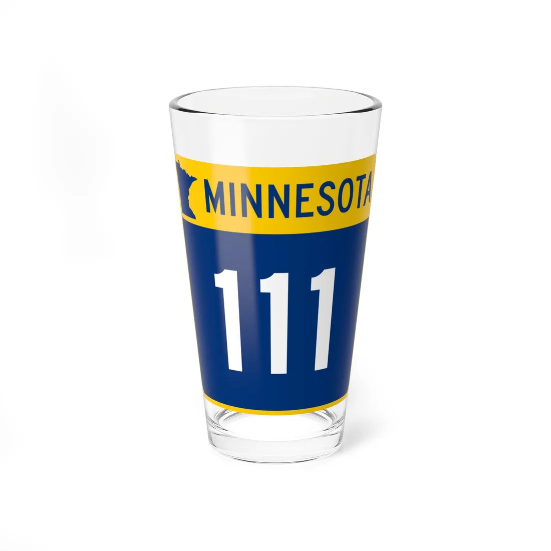 MN-111 (Minnesota) (Road Sign) Pint Glss 16oz 16oz - Go Mug Yourself