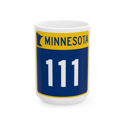 MN-111 (Minnesota) (Road Sign) White Coffee Mug 15oz - Go Mug Yourself