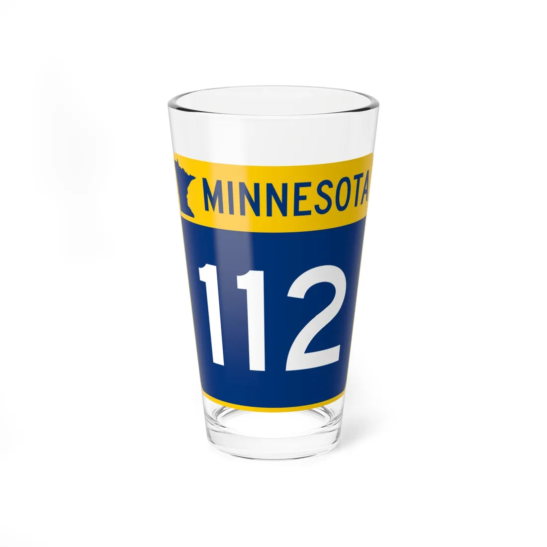 MN-112 (Minnesota) (Road Sign) Pint Glss 16oz 16oz - Go Mug Yourself