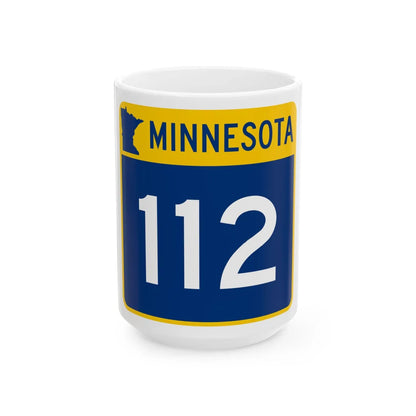 MN-112 (Minnesota) (Road Sign) White Coffee Mug 15oz - Go Mug Yourself