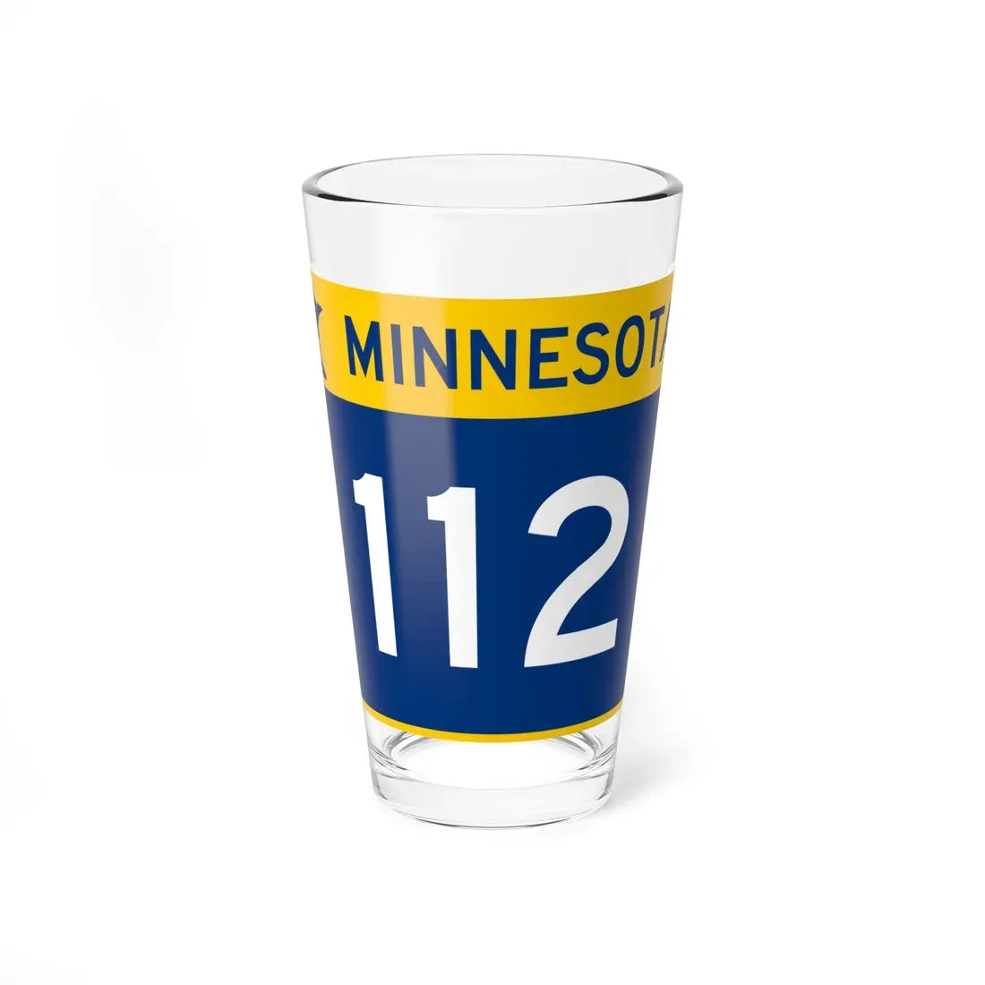 MN-112 wide (Minnesota) (Road Sign) Pint Glass 16oz 16oz - Go Mug Yourself