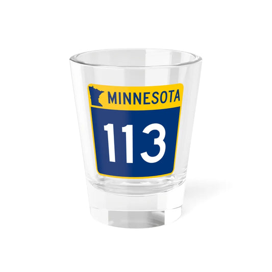 MN-113 (Minnesota) (Road Sign) Shot Glass 1.5oz 1.5oz - Go Mug Yourself