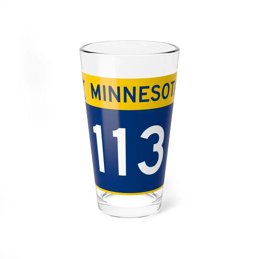 MN-113 wide (Minnesota) (Road Sign) Pint Glass 16oz 16oz - Go Mug Yourself