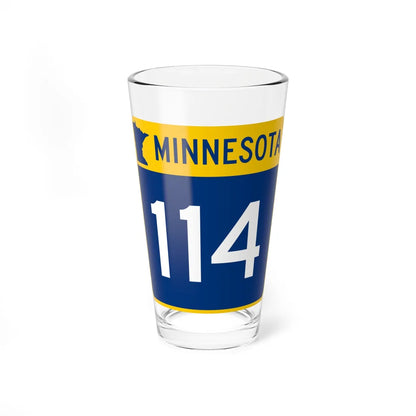 MN-114 (Minnesota) (Road Sign) Pint Glss 16oz 16oz - Go Mug Yourself