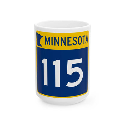 MN-115 (Minnesota) (Road Sign) White Coffee Mug 15oz - Go Mug Yourself