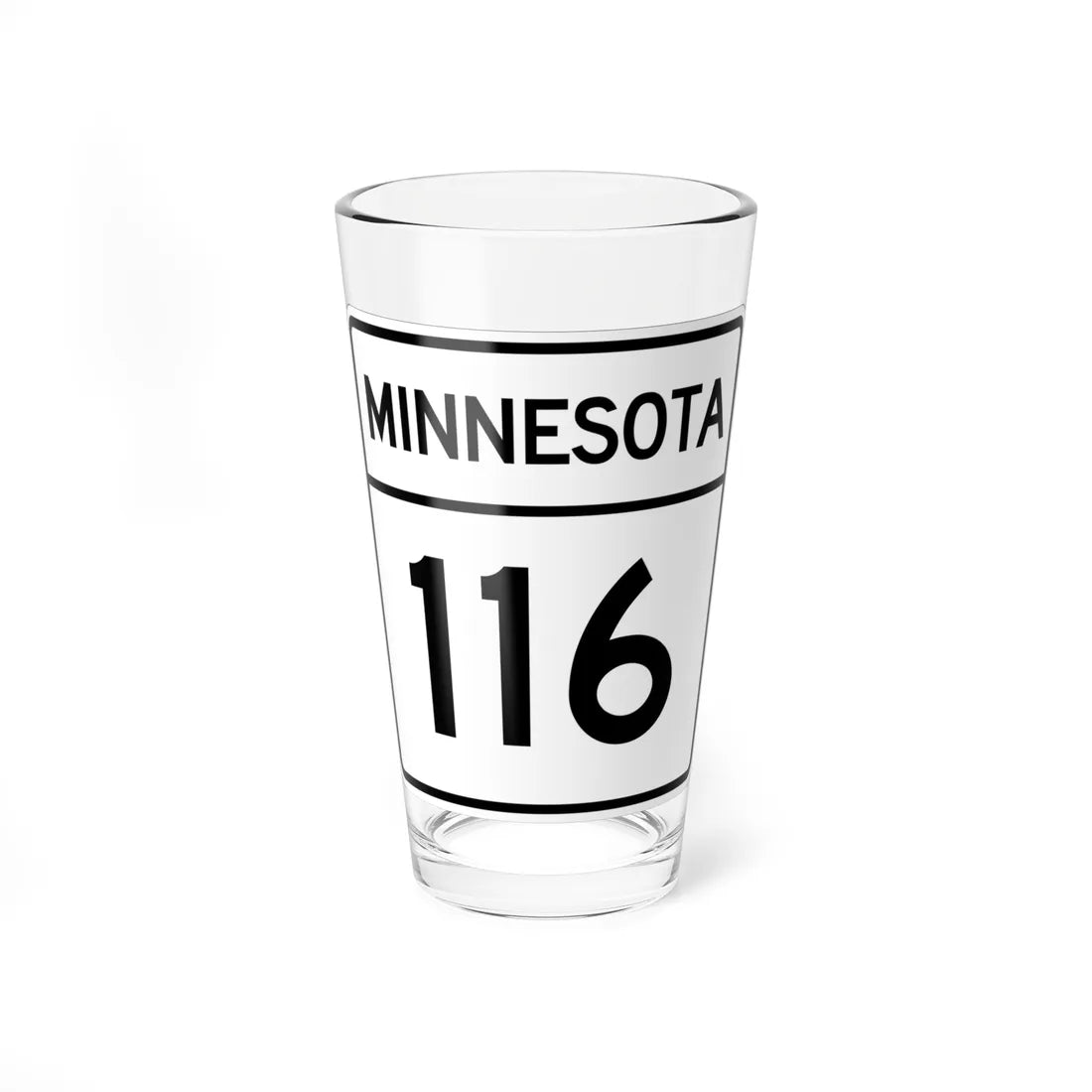 MN-116 1948 (Minnesota) (Road Sign) Pint Glass 16oz 16oz - Go Mug Yourself