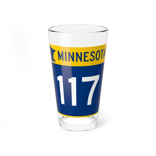 MN-117 (Minnesota) (Road Sign) Pint Glass 16oz 16oz - Go Mug Yourself