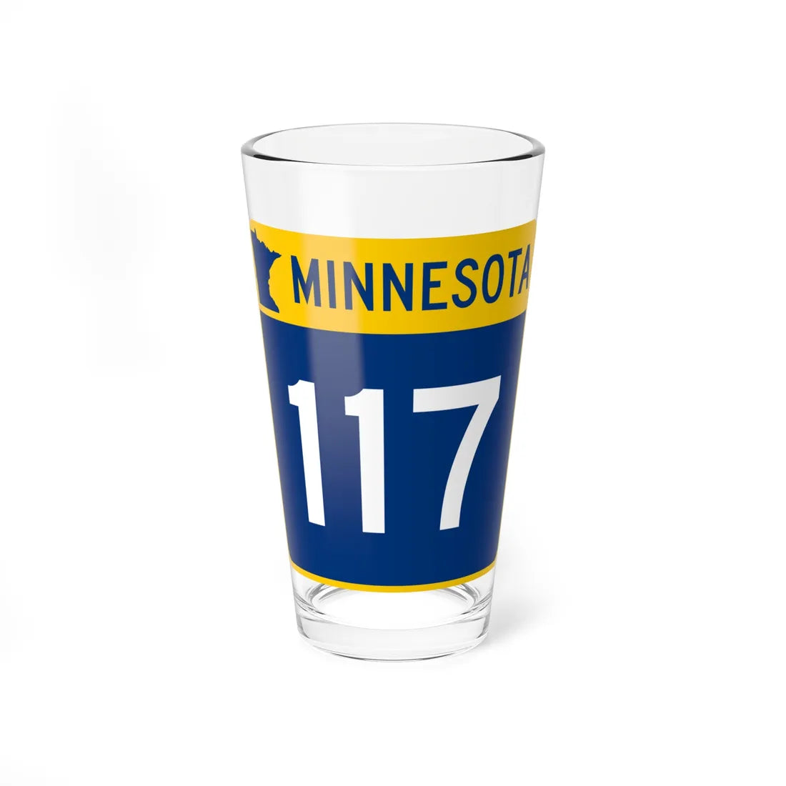 MN-117 (Minnesota) (Road Sign) Pint Glss 16oz 16oz - Go Mug Yourself