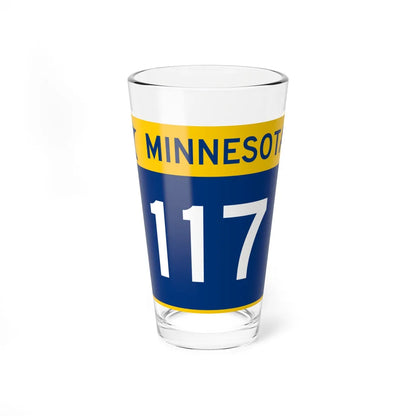 MN-117 wide (Minnesota) (Road Sign) Pint Glass 16oz 16oz - Go Mug Yourself