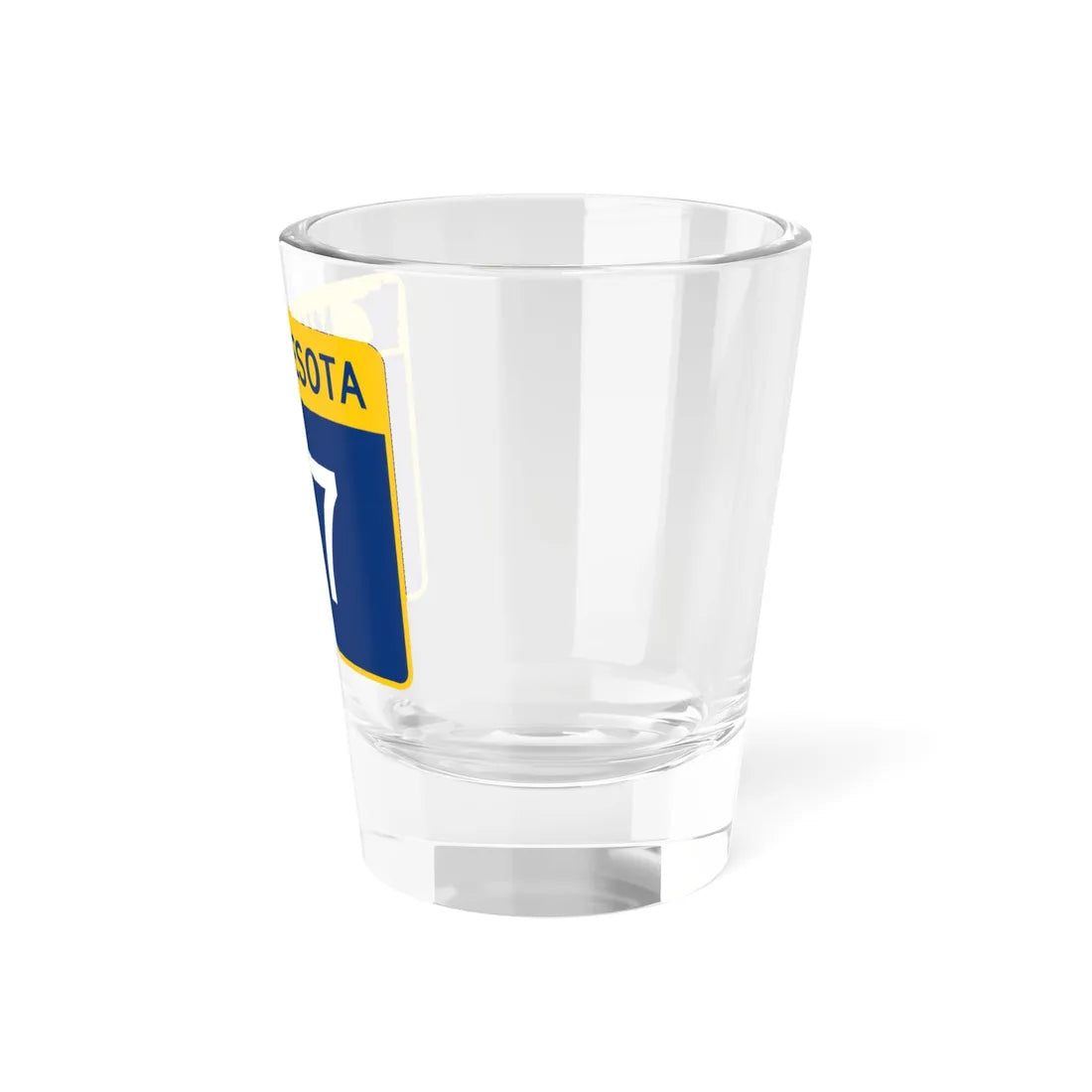MN-117 wide (Minnesota) (Road Sign) Shot Glass 1.5oz - Go Mug Yourself