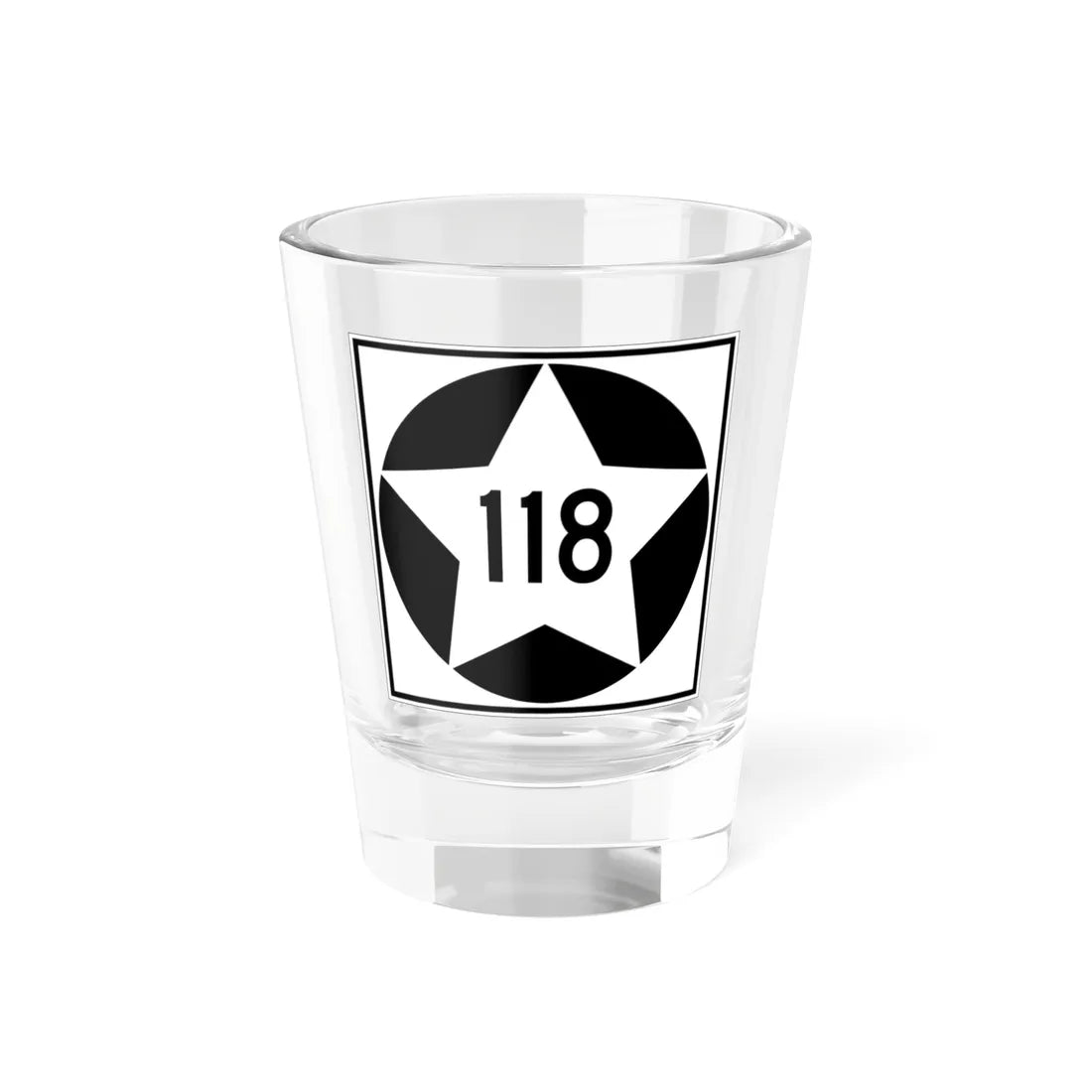 MN-118 1934 (Minnesota) (Road Sign) Shot Glass 1.5oz 1.5oz - Go Mug Yourself