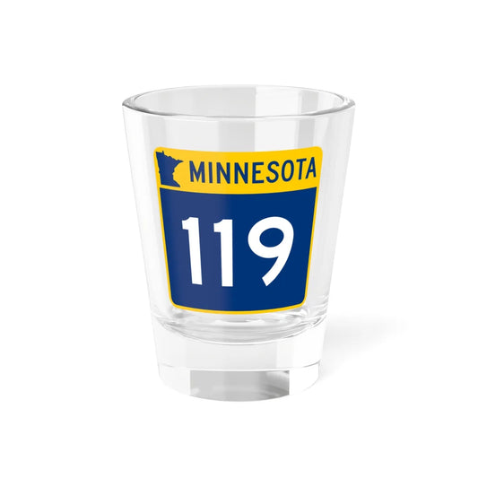 MN-119 (Minnesota) (Road Sign) Shot Glass 1.5oz 1.5oz - Go Mug Yourself