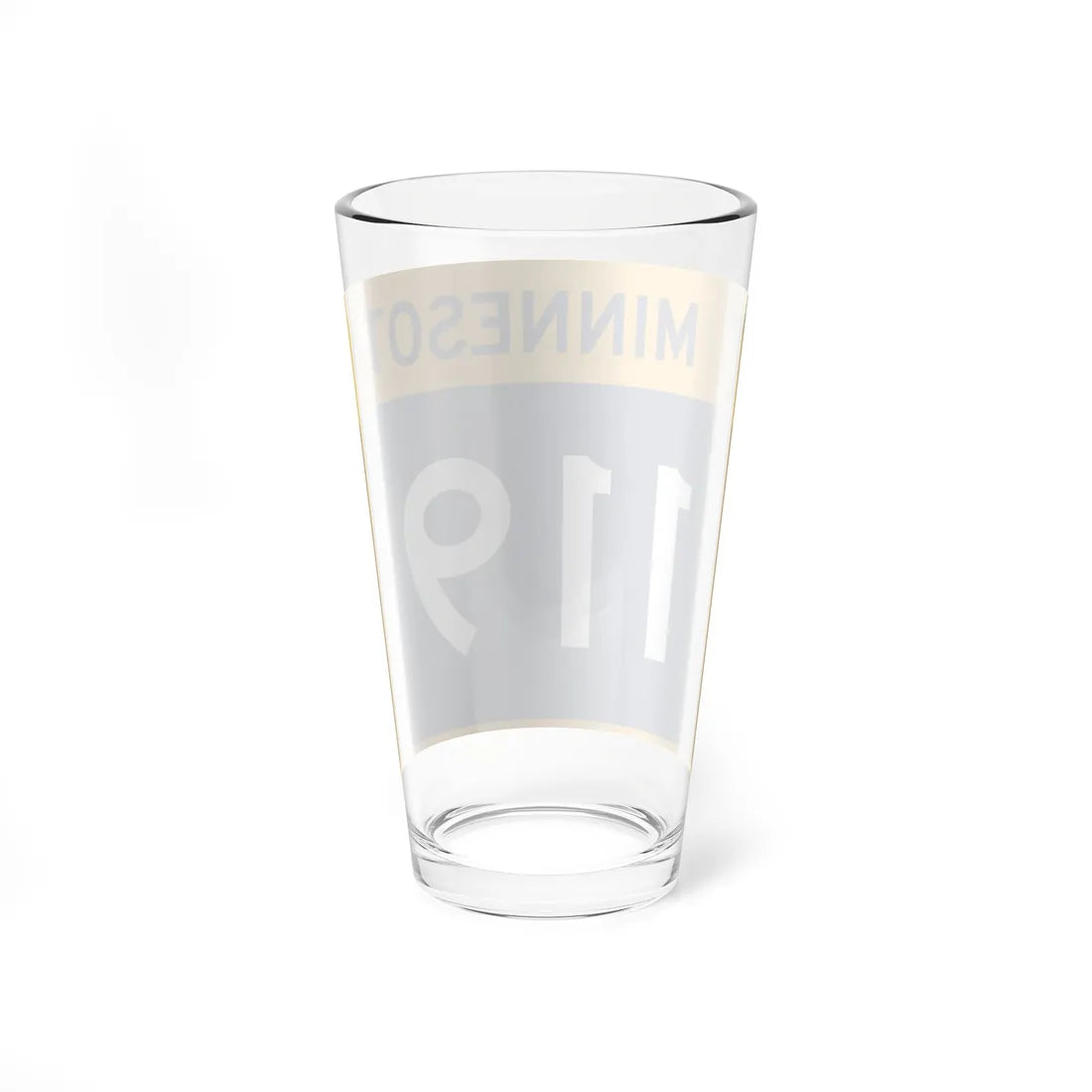 MN-119 wide (Minnesota) (Road Sign) Pint Glass 16oz - Go Mug Yourself