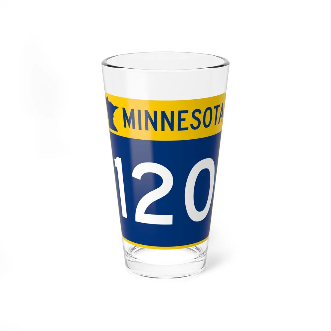 MN-120 (Minnesota) (Road Sign) Pint Glss 16oz 16oz - Go Mug Yourself