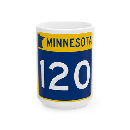 MN-120 (Minnesota) (Road Sign) White Coffee Mug 15oz - Go Mug Yourself
