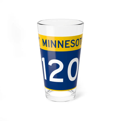 MN-120 wide (Minnesota) (Road Sign) Pint Glass 16oz 16oz - Go Mug Yourself
