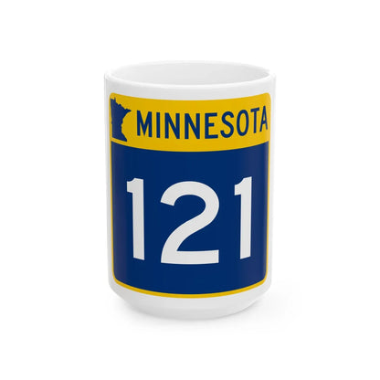 MN-121 (Minnesota) (Road Sign) White Coffee Mug 15oz - Go Mug Yourself
