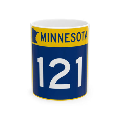 MN-121 (Minnesota) (Road Sign) White Coffee Mug - Go Mug Yourself