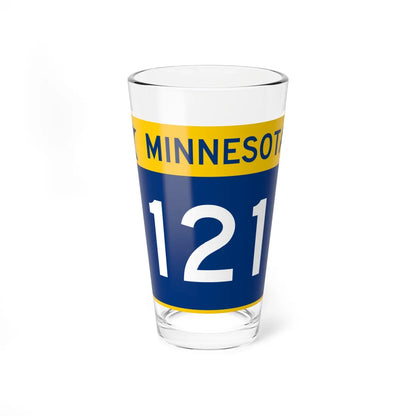 MN-121 wide (Minnesota) (Road Sign) Pint Glass 16oz 16oz - Go Mug Yourself