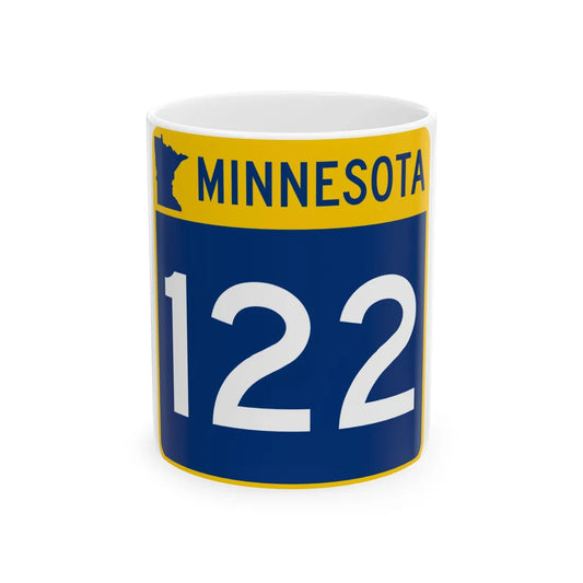MN-122 (Minnesota) (Road Sign) White Coffee Mug 11oz - Go Mug Yourself