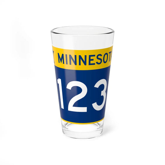 MN-123 wide (Minnesota) (Road Sign) Pint Glass 16oz 16oz - Go Mug Yourself