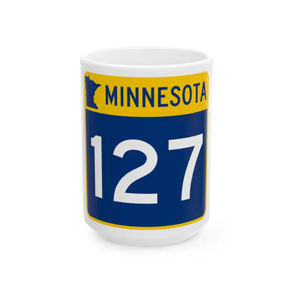 MN-127 (Minnesota) (Road Sign) White Coffee Mug 15oz - Go Mug Yourself