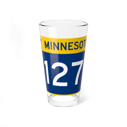 MN-127 wide (Minnesota) (Road Sign) Pint Glass 16oz 16oz - Go Mug Yourself