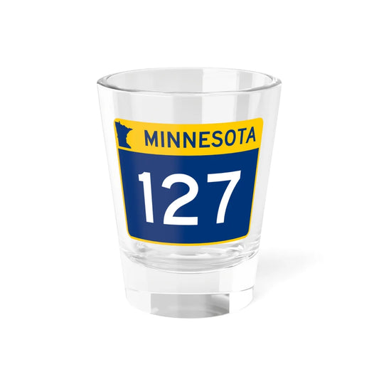 MN-127 wide (Minnesota) (Road Sign) Shot Glass 1.5oz 1.5oz - Go Mug Yourself