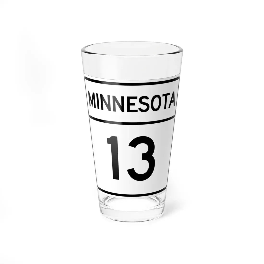 MN-13 1948 (Minnesota) (Road Sign) Pint Glass 16oz 16oz - Go Mug Yourself