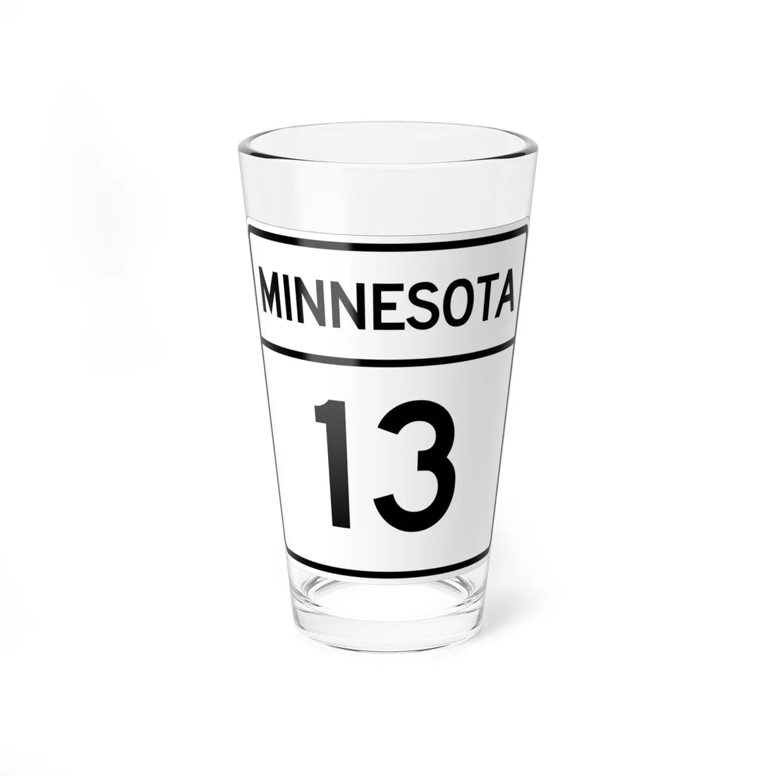 MN-13 1948 (Minnesota) (Road Sign) Pint Glss 16oz 16oz - Go Mug Yourself