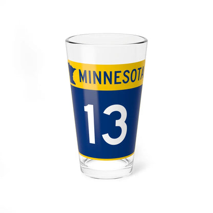 MN-13 (Minnesota) (Road Sign) Pint Glass 16oz 16oz - Go Mug Yourself