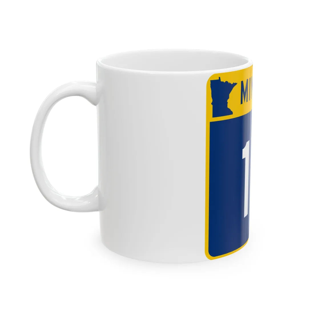 MN-13 (Minnesota) (Road Sign) White Coffee Mug - Go Mug Yourself