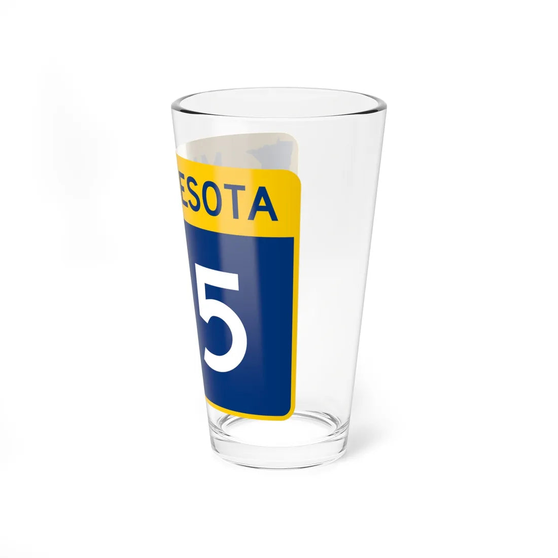 MN-135 wide (Minnesota) (Road Sign) Pint Glass 16oz - Go Mug Yourself