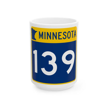 MN-139 (Minnesota) (Road Sign) White Coffee Mug 15oz - Go Mug Yourself