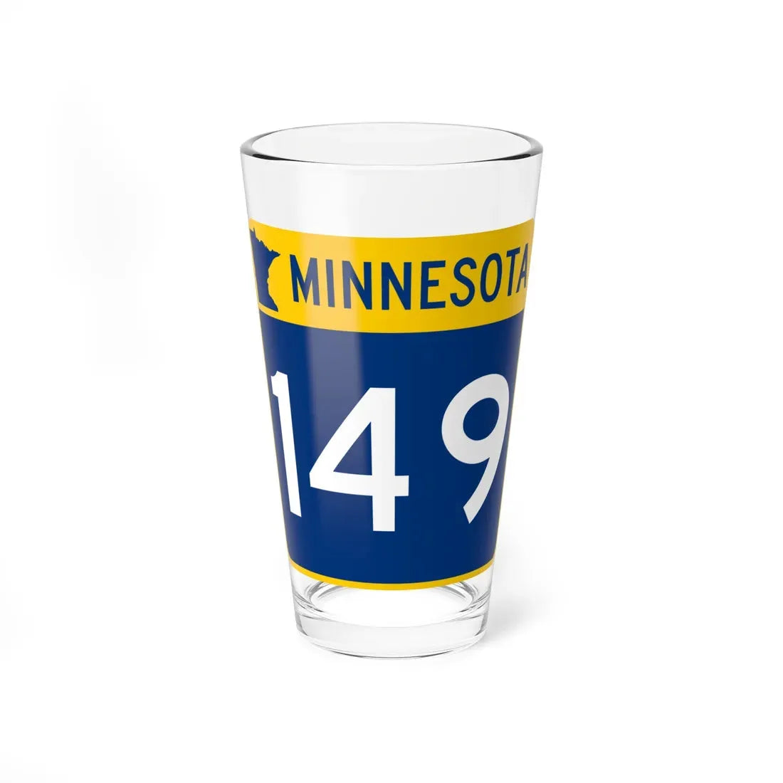 MN-149 (Minnesota) (Road Sign) Pint Glass 16oz - Go Mug Yourself